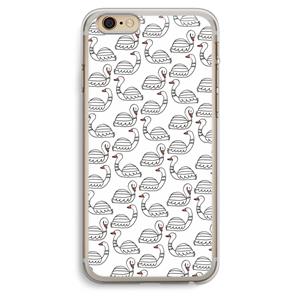 CaseCompany Zwanen: iPhone 6 Plus / 6S Plus Transparant Hoesje
