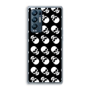 CaseCompany Musketon Skulls: Oppo Find X3 Neo Transparant Hoesje