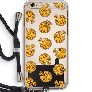 CaseCompany You Had Me At Pizza: iPhone 6 PLUS / 6S PLUS Transparant Hoesje met koord