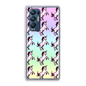 CaseCompany Musketon Unicorn: Oppo Find X3 Neo Transparant Hoesje