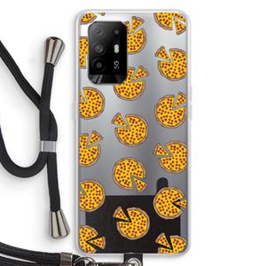 CaseCompany You Had Me At Pizza: Oppo A95 5G Transparant Hoesje met koord