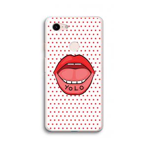 CaseCompany Yolo Denise: Google Pixel 3 XL Transparant Hoesje