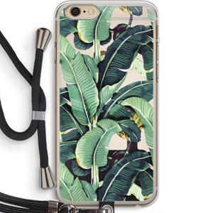 CaseCompany Bananenbladeren: iPhone 6 PLUS / 6S PLUS Transparant Hoesje met koord
