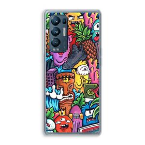 CaseCompany Vexx Mixtape: Oppo Find X3 Neo Transparant Hoesje