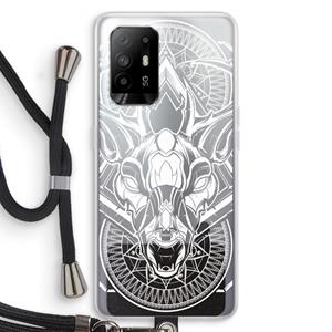 CaseCompany Oh Deer: Oppo A95 5G Transparant Hoesje met koord