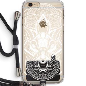 CaseCompany Oh Deer: iPhone 6 PLUS / 6S PLUS Transparant Hoesje met koord