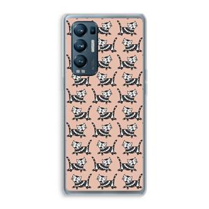 CaseCompany Zwarte poes: Oppo Find X3 Neo Transparant Hoesje
