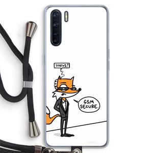 CaseCompany GSM secure: Oppo A91 Transparant Hoesje met koord