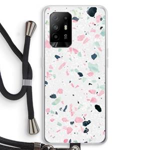 CaseCompany Terrazzo N°3: Oppo A95 5G Transparant Hoesje met koord