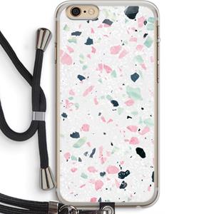 CaseCompany Terrazzo N°3: iPhone 6 PLUS / 6S PLUS Transparant Hoesje met koord