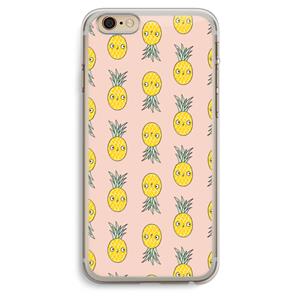 CaseCompany Ananas: iPhone 6 Plus / 6S Plus Transparant Hoesje