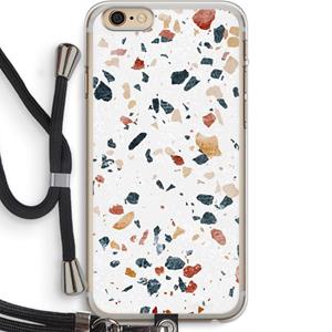 CaseCompany Terrazzo N°4: iPhone 6 PLUS / 6S PLUS Transparant Hoesje met koord