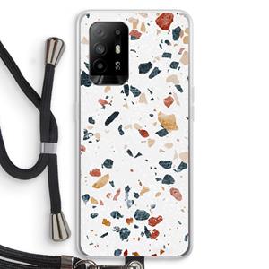 CaseCompany Terrazzo N°4: Oppo A95 5G Transparant Hoesje met koord