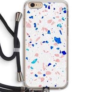 CaseCompany Terrazzo N°6: iPhone 6 PLUS / 6S PLUS Transparant Hoesje met koord