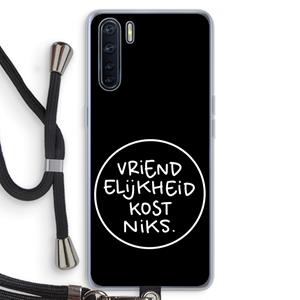 CaseCompany Vriendelijkheid: Oppo A91 Transparant Hoesje met koord