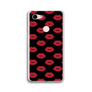 CaseCompany Lips: Google Pixel 3 XL Transparant Hoesje
