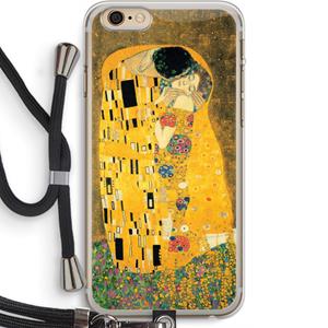 CaseCompany Der Kuss: iPhone 6 PLUS / 6S PLUS Transparant Hoesje met koord