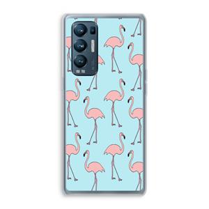 CaseCompany Anything Flamingoes: Oppo Find X3 Neo Transparant Hoesje