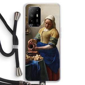 CaseCompany The Milkmaid: Oppo A95 5G Transparant Hoesje met koord