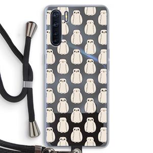 CaseCompany Uilen: Oppo A91 Transparant Hoesje met koord
