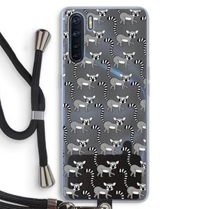 CaseCompany Makis: Oppo A91 Transparant Hoesje met koord
