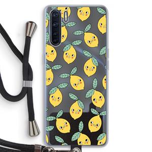CaseCompany Citroenen: Oppo A91 Transparant Hoesje met koord