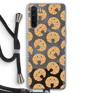CaseCompany Croissant: Oppo A91 Transparant Hoesje met koord
