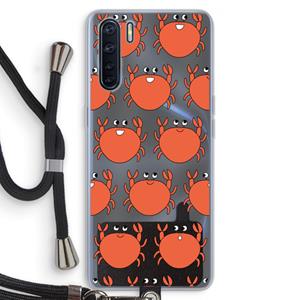 CaseCompany Krab: Oppo A91 Transparant Hoesje met koord