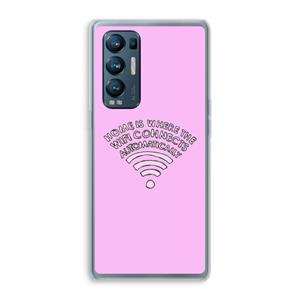 CaseCompany Home Is Where The Wifi Is: Oppo Find X3 Neo Transparant Hoesje