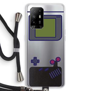 CaseCompany Game On: Oppo A95 5G Transparant Hoesje met koord