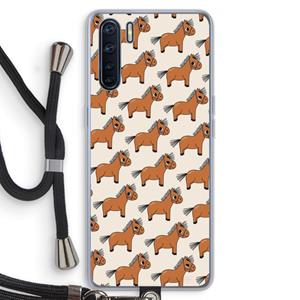CaseCompany Pony: Oppo A91 Transparant Hoesje met koord