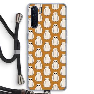 CaseCompany Uilen: Oppo A91 Transparant Hoesje met koord