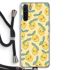 CaseCompany Citroenen: Oppo A91 Transparant Hoesje met koord