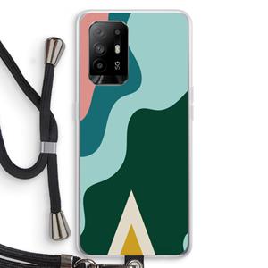 CaseCompany Noor B: Oppo A95 5G Transparant Hoesje met koord