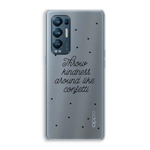 CaseCompany Confetti: Oppo Find X3 Neo Transparant Hoesje