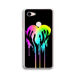 CaseCompany Hold My Heart: Google Pixel 3 XL Transparant Hoesje