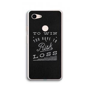 CaseCompany Risk loss: Google Pixel 3 XL Transparant Hoesje