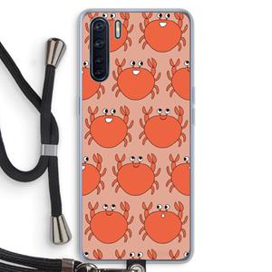 CaseCompany Krab: Oppo A91 Transparant Hoesje met koord