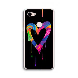 CaseCompany Melts My Heart: Google Pixel 3 XL Transparant Hoesje