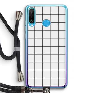 CaseCompany Rooster: Huawei P30 Lite Transparant Hoesje met koord