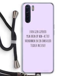 CaseCompany Tequila: Oppo A91 Transparant Hoesje met koord