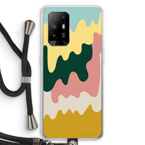 CaseCompany Baar B: Oppo A95 5G Transparant Hoesje met koord