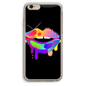 CaseCompany Lip Palette: iPhone 6 Plus / 6S Plus Transparant Hoesje