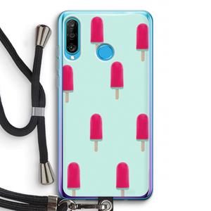 CaseCompany Waterijsje: Huawei P30 Lite Transparant Hoesje met koord
