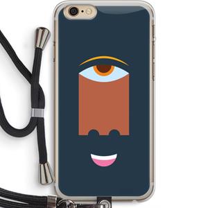 CaseCompany Mono M: iPhone 6 PLUS / 6S PLUS Transparant Hoesje met koord