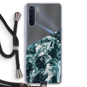 CaseCompany Zee golf: Oppo A91 Transparant Hoesje met koord