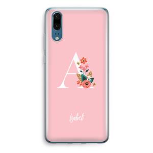 CaseCompany Pink Bouquet: Huawei P20 Transparant Hoesje