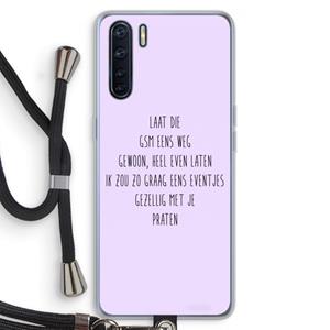 CaseCompany GSM: Oppo A91 Transparant Hoesje met koord