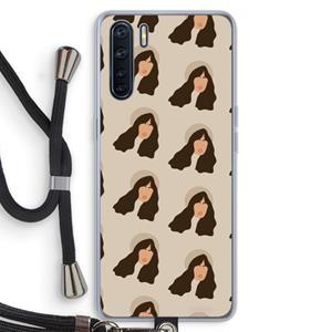 CaseCompany Bonjour mon amour: Oppo A91 Transparant Hoesje met koord