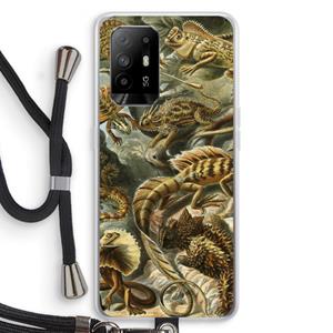 CaseCompany Haeckel Lacertilia: Oppo A95 5G Transparant Hoesje met koord